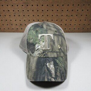 MLB Fan Favorite mens tree camo Texas Rangers MLB snapback hat OS